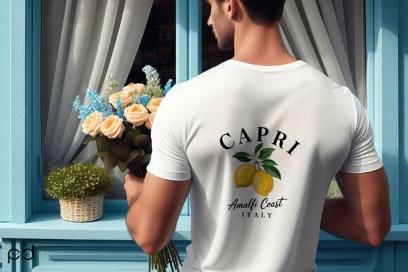 Tricouri Personalizate pentru Vara Capri Amalfi Coast Italy   - Esentiale in Bagajul Tau de Vacanta ❤️ E-Cadou.com