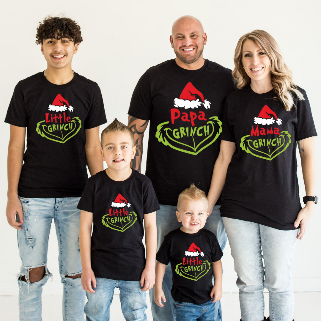 Tricouri personalizate Mama si Papa Grinch Cadoul perfect de craciun 3226